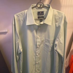 Light green button down
